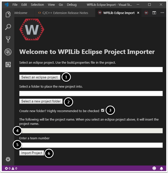 Importing an Eclipse project into VS Code — FIRST Robotics Competition