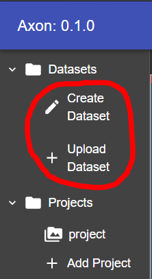 Create or Upload a Dataset