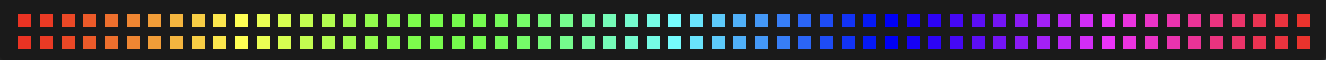 A full-brightness rainbow pattern