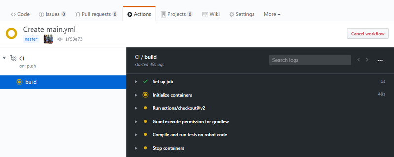 Setting up CI for Robot Code using GitHub Actions — FIRST Robotics ...