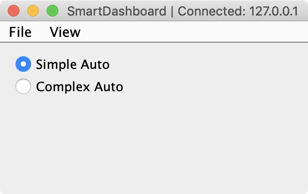 SmartDashboard connected and showing the IP address.