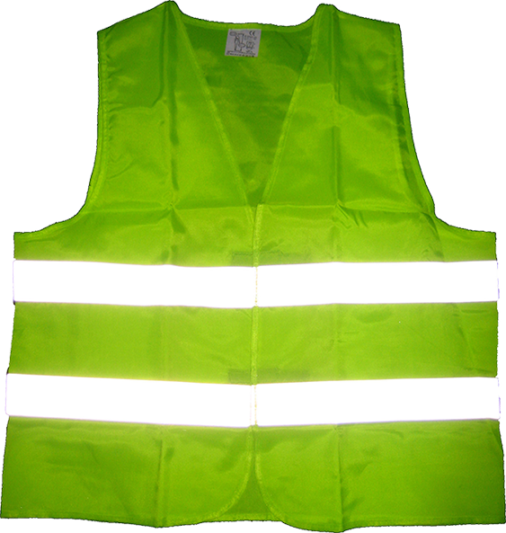 A retroreflective work vest.
