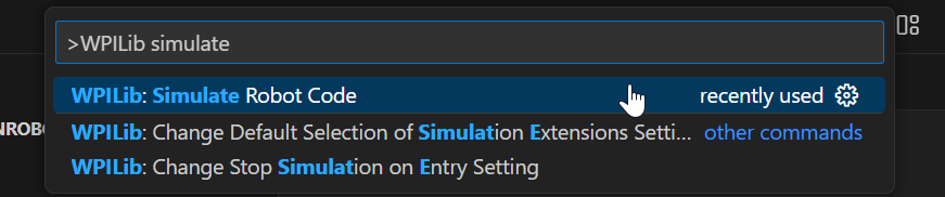 Running simulation via VS Code
