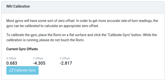 Calibración IMU