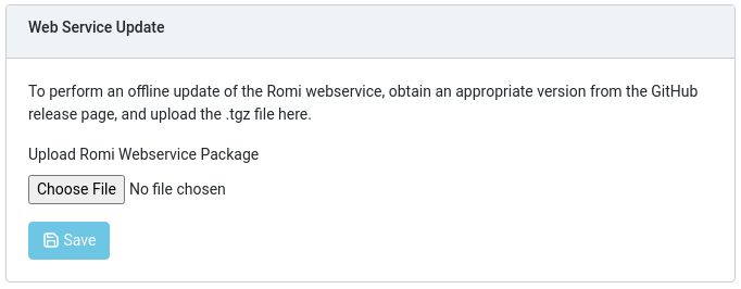 Actualización del servicio web