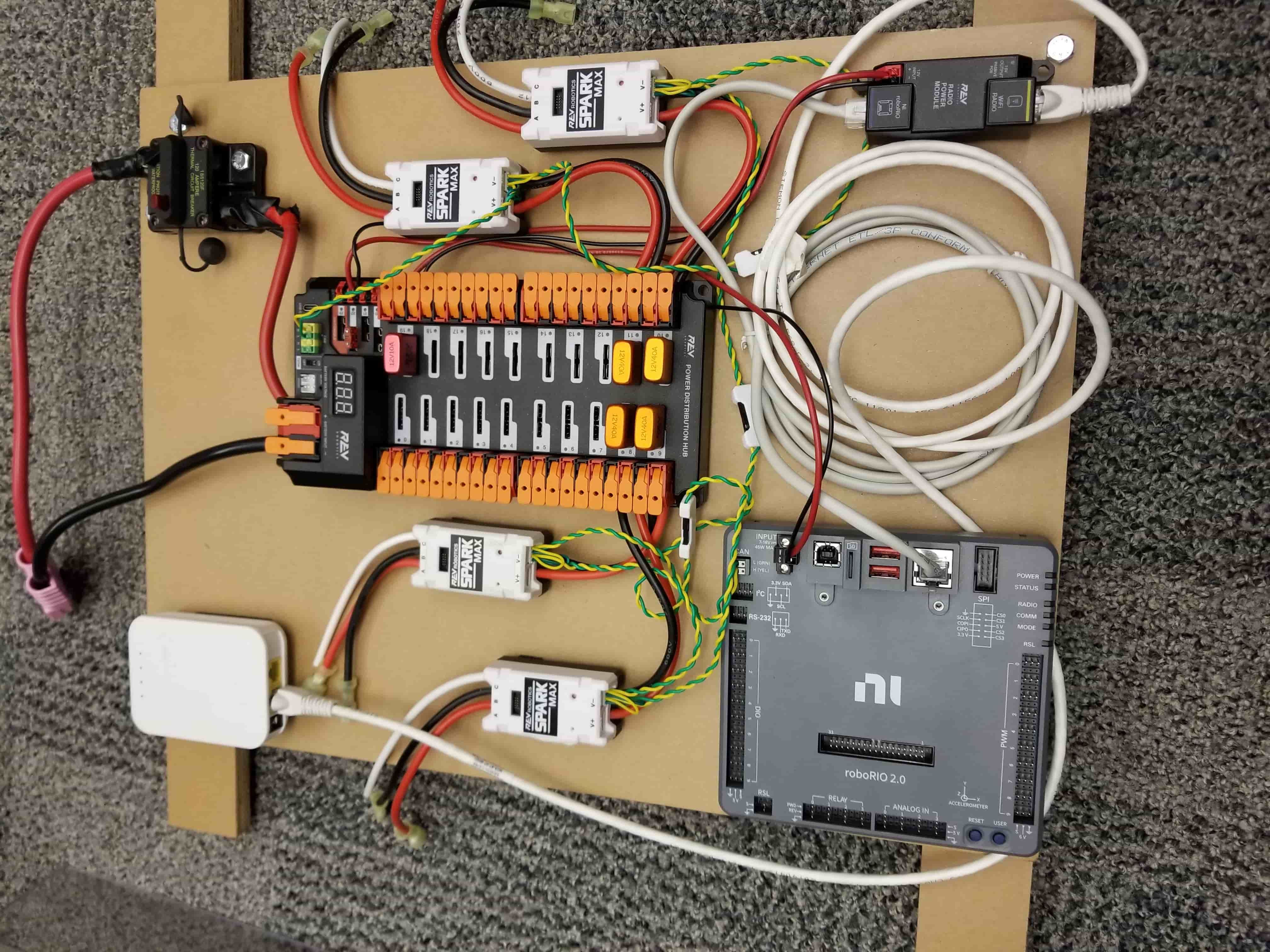 Une disposition de base du câblage avec des composantes CTR.