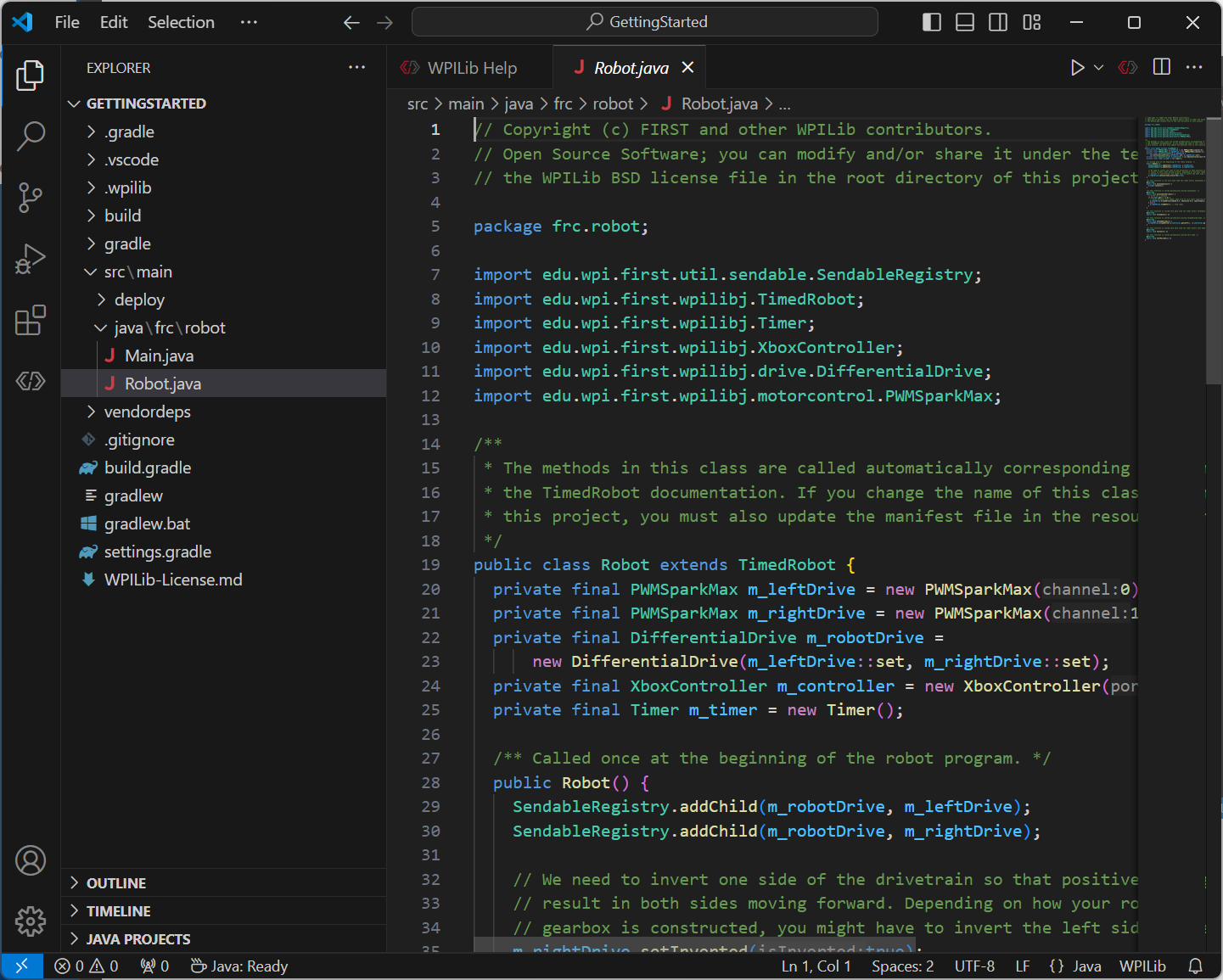 VS Codeエディタでファイルを開く。
