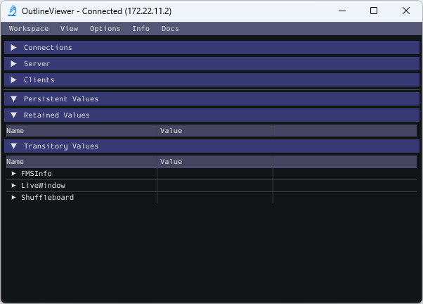 ダイアログボックスを表示するOutlineViewer。