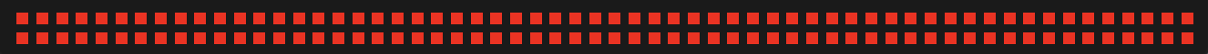 A solid red LED pattern
