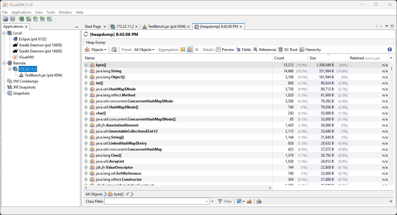 List of objects in a blank robot program